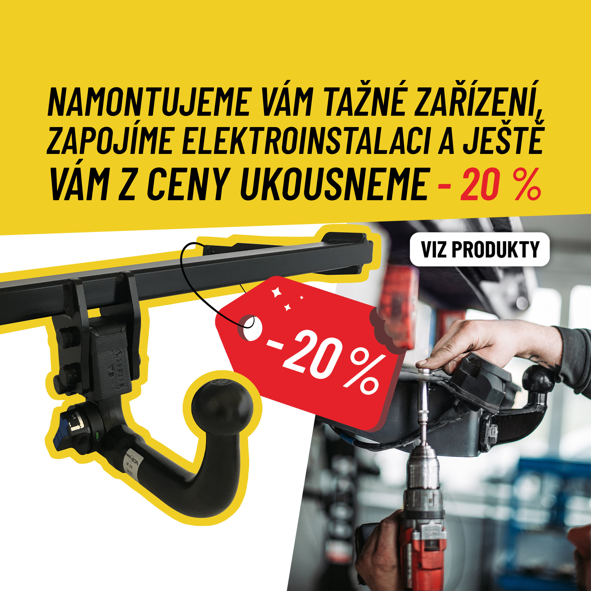 sleva na tazné, montáž a elektroinstalaci